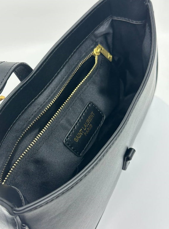 Genuine Black leather Shoulder Bag - Le 5 a 7 Sho… - image 5