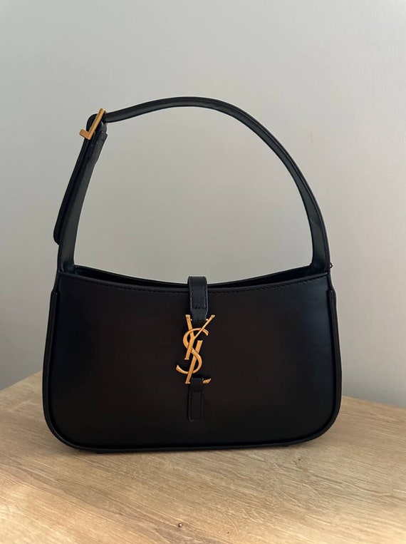 Genuine Black leather Shoulder Bag - Le 5 a 7 Sho… - image 2