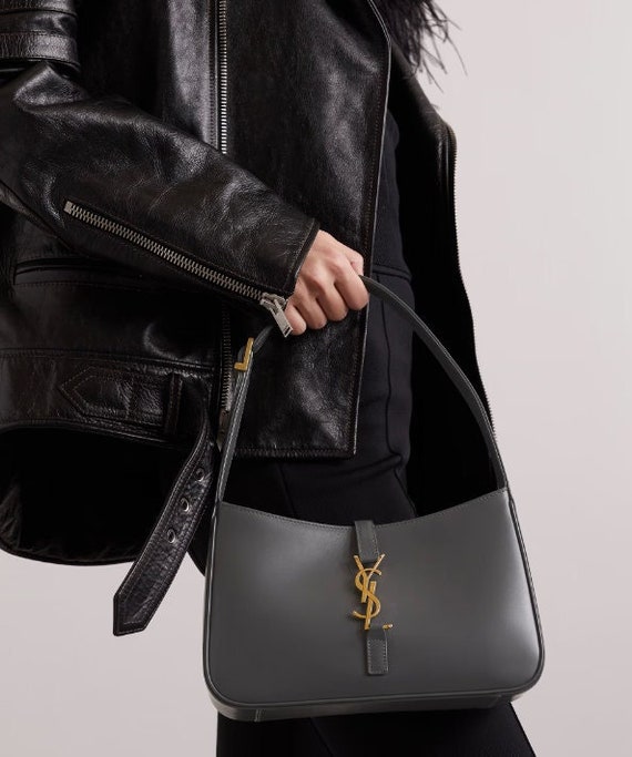 Genuine Black leather Shoulder Bag - Le 5 a 7 Sho… - image 1