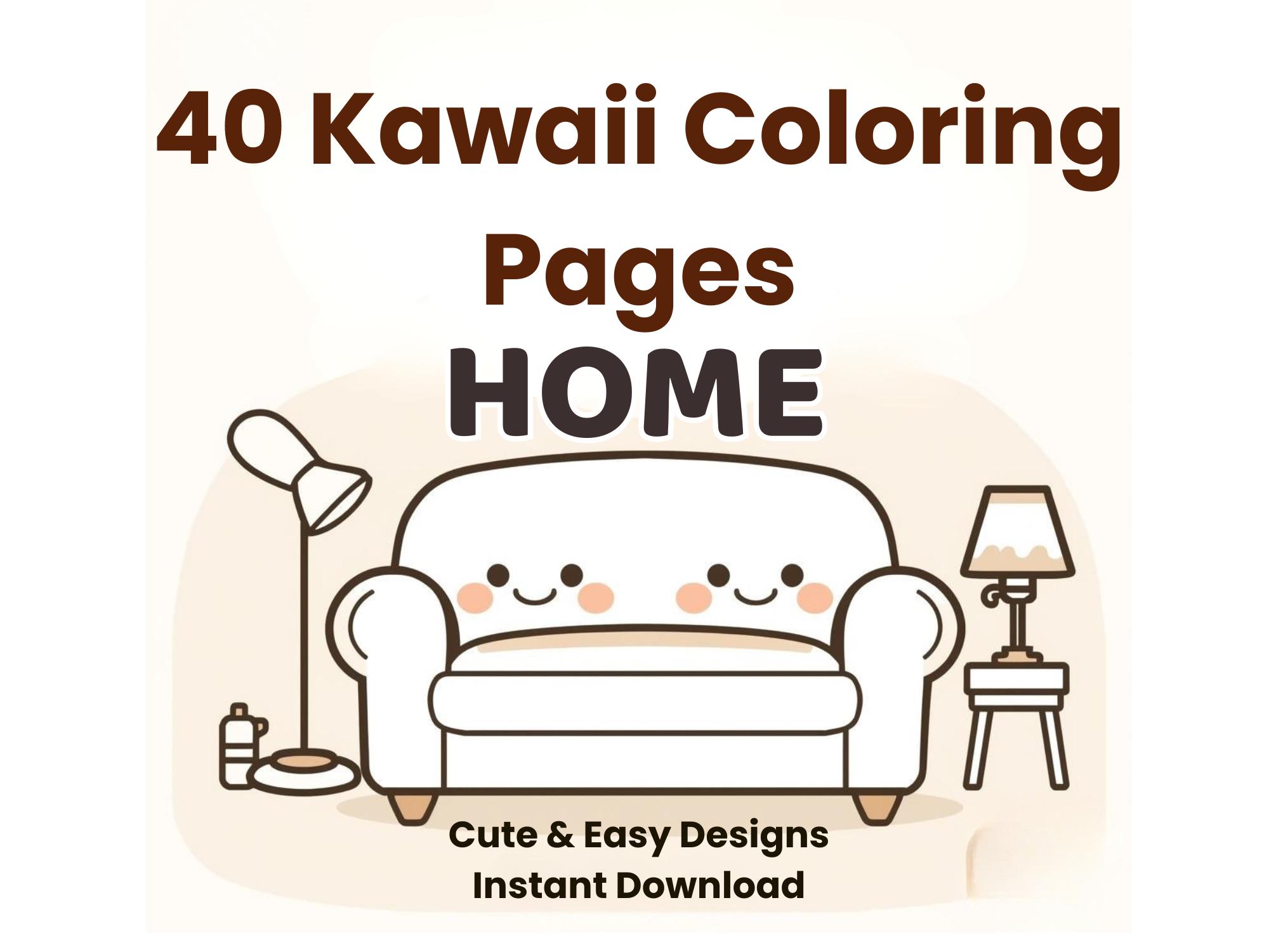 Cute Home Coloring Pages Printable Easy Kawaii Coloring Book For Kids cute-home-coloring-pages-printable-easy-kawaii-coloring-book-for-kids