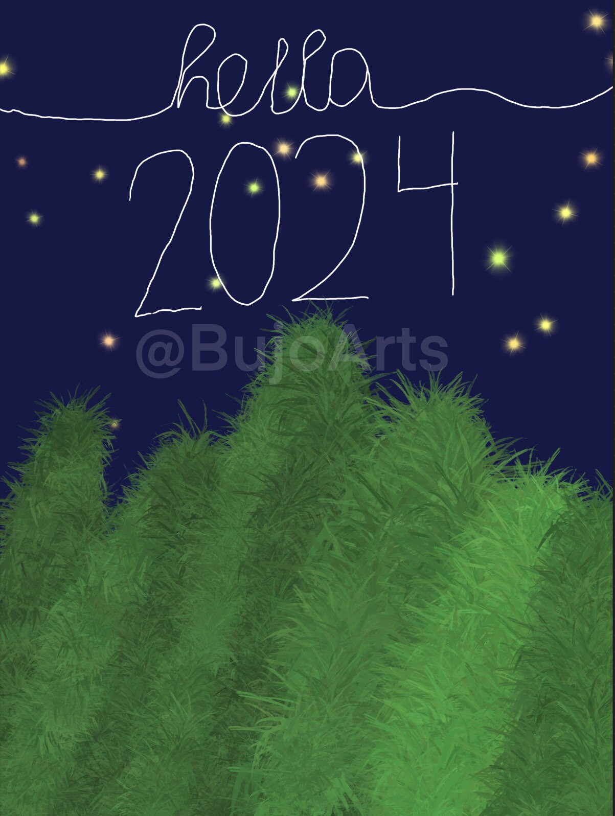 2024 cover page forest theme digital download etsy