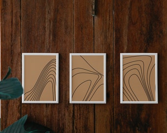 Minimalist digital wall prints - set of 3