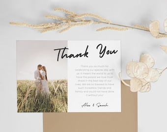 Digital Wedding Thank You Postcard