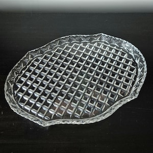 Vintage Crystal Tray ~ Bedroom or Bathroom Decor