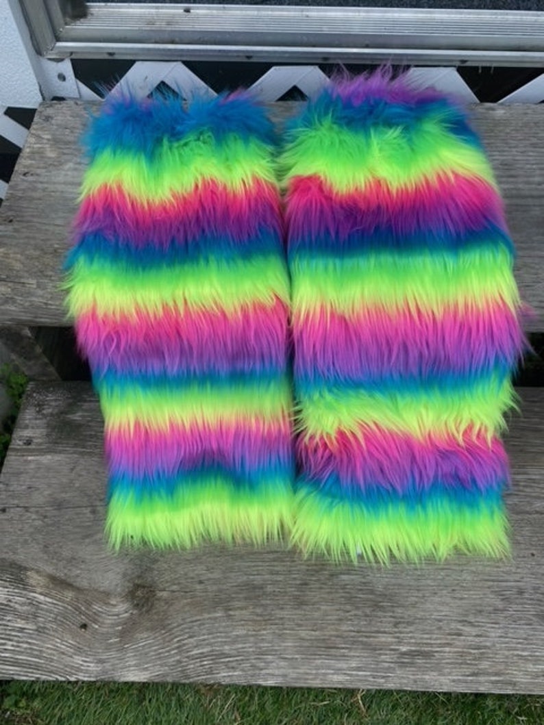 mardi gras tinsel leg warmers