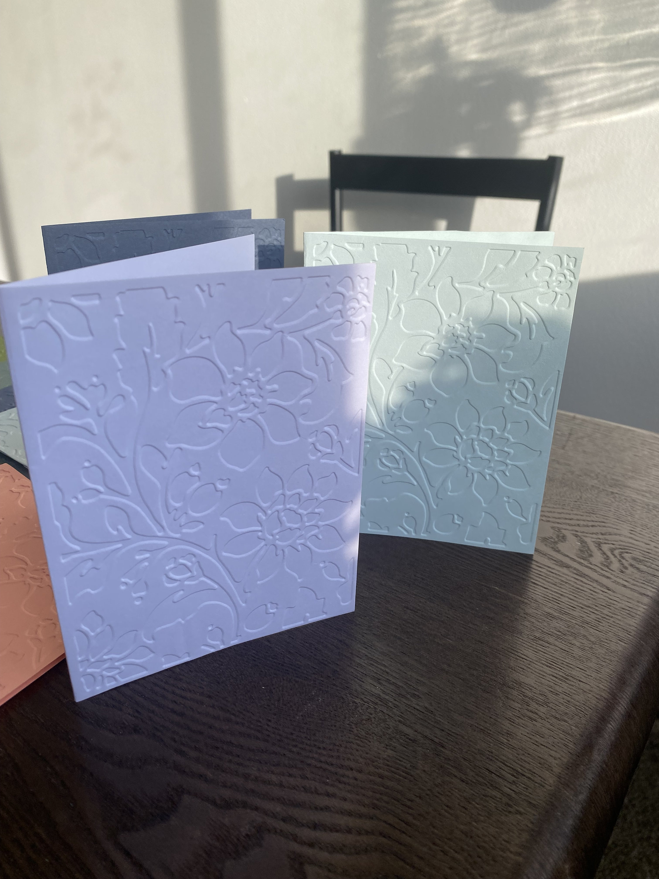 Blank Floral Embossed Greeting Cards - Etsy