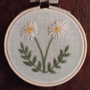 Daisy Embroidered Hoop