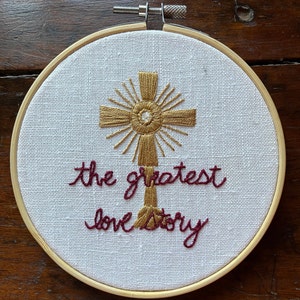 Monstrance Embroidered Hoop