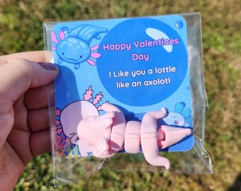Love-a-Lottle Axolotl: Valentine's Day Keychain | Ready to Ship | School Valentines | Candy Free Valentines | Fast Shipping