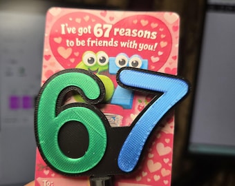 67 Valentines | Ready to Ship | Pencil Topper | Classroom Valentines | Candy Free Valentines | Fast Shipping | School Valentines