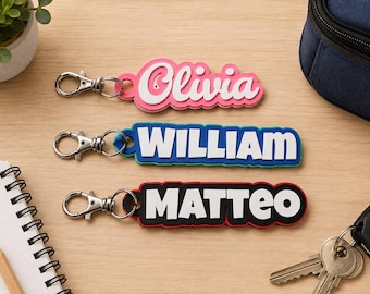 Personalized Lunch Box Name Tag | Custom Kids Lunch Bag Tag | School Lunch Box Accessory | Bottle Tag