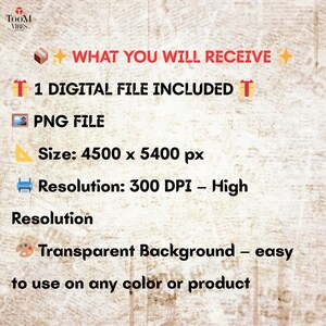 K&ouml;nnte beinhalten: Bild mit Text: "WHAT YOU WILL RECEIVE", "1 DIGITAL DATEI ENTHALTEN", "PNG DATEI", "Gr&ouml;&szlig;e: 4500 x 5400 px", "Aufl&ouml;sung: 300 DPI - Hohe Aufl&ouml;sung", "Transparenter Hintergrund - einfach auf jeder Farbe oder Produkt zu verwenden".
