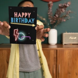 Son birthday, Galaxy Birthday for Child, Solar System Birthday, Happy Birthday Son, Printable Birthday Card Son