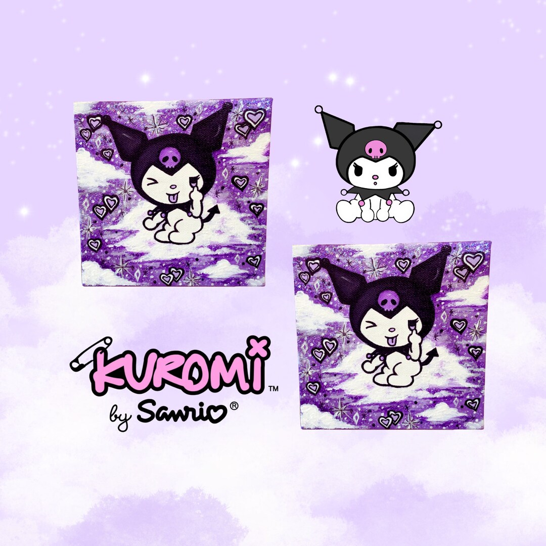 Kuromi Acrylic Painting - Etsy