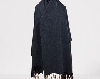 イヴ・サンローランのシルク＆ウールの大判スカーフ - Etsy 日本