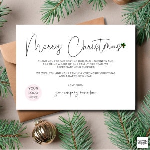 Merry Christmas-visitekaartjes - Zakelijke kerstkaarten - Happy Holidays-visitekaartjes - Gepersonaliseerde kerstkaarten bedankkaart