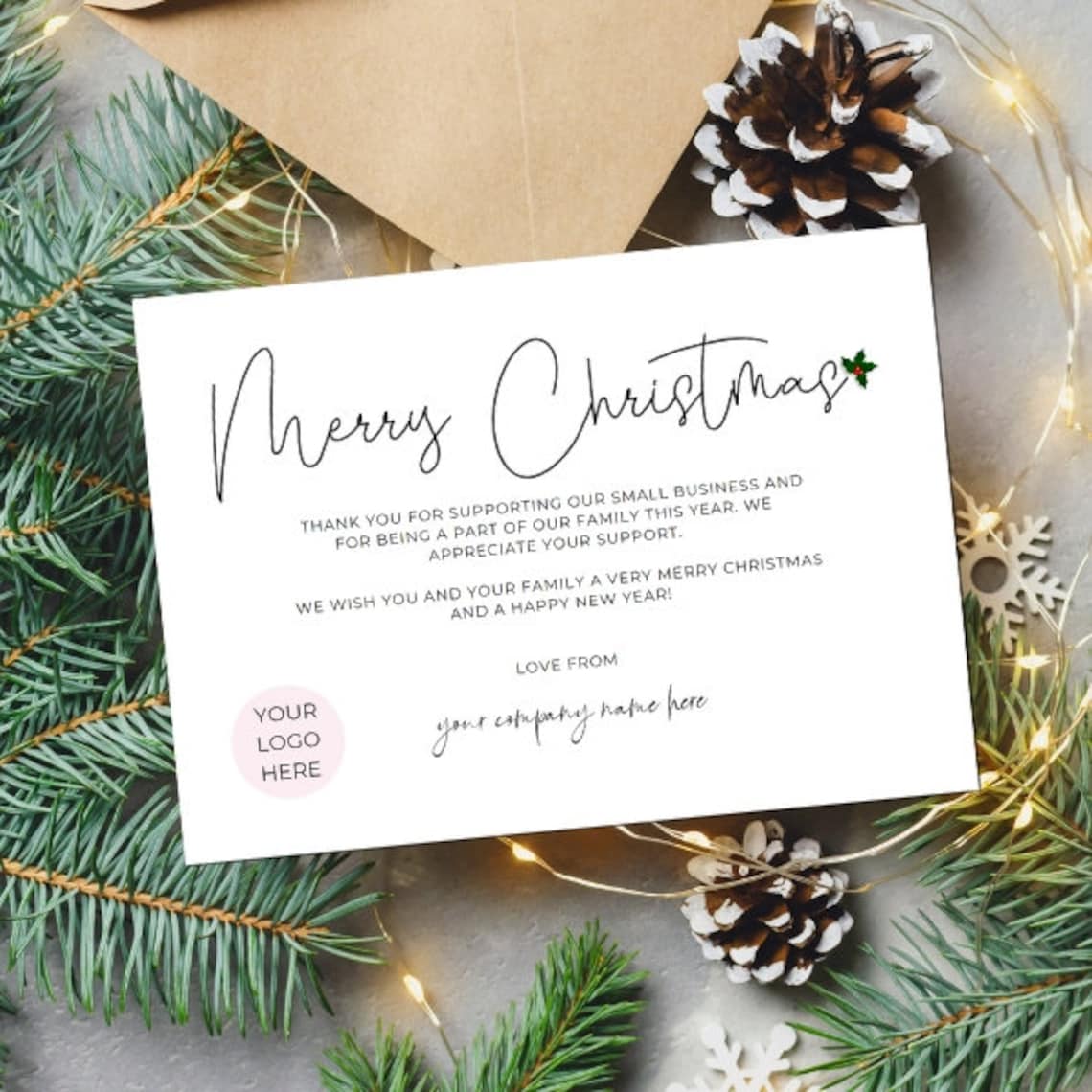 Merry Christmas Business Cards 