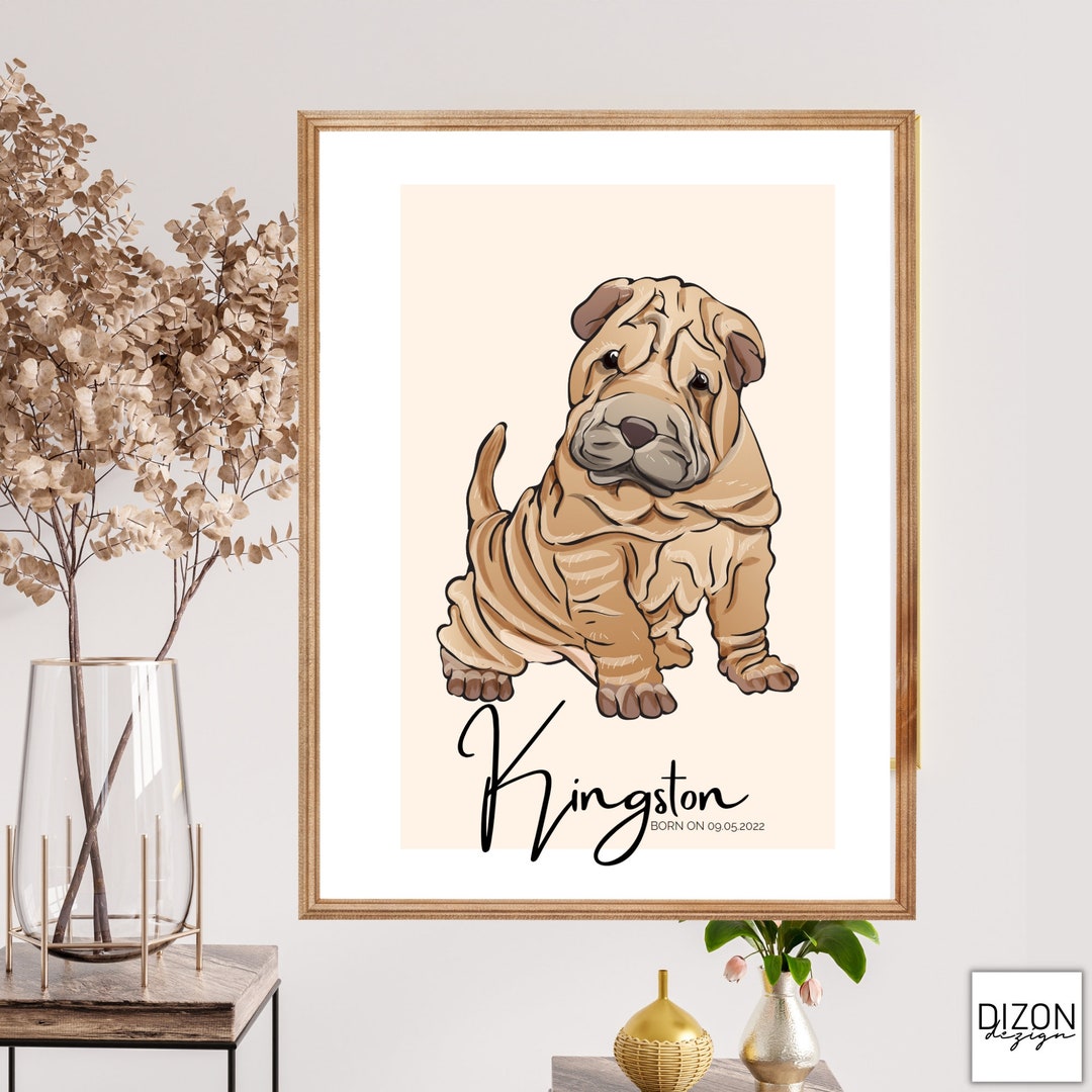 Personalized Dog Print Custom Dog Print Personalized Pet - Etsy