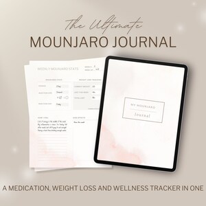 Mounjaro gewichtsverliestracker pdf, gewichtsverliesdagboek, fitnessplanner afdrukbaar, gewichtsverliesgrafiek, doeltracker, maaltijdplan