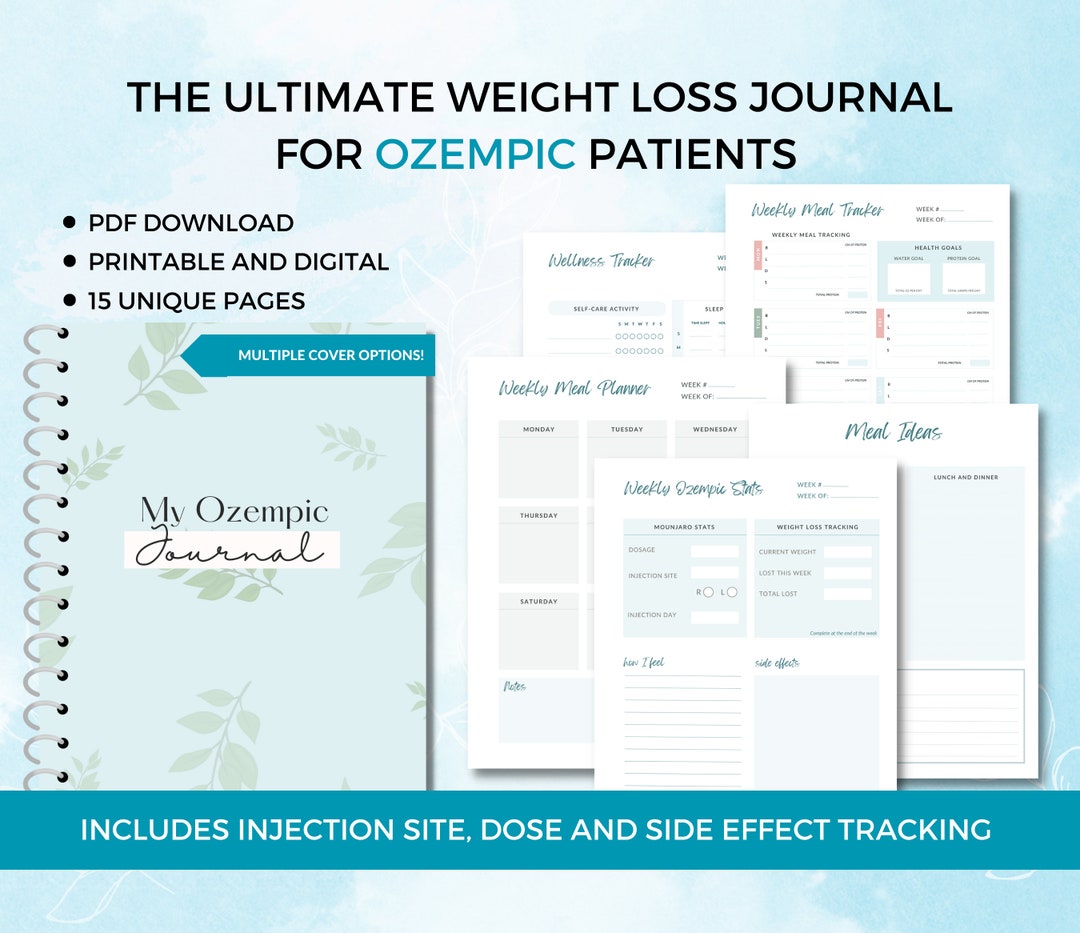 Ozempic Weight Loss Tracker and Journal PDF Etsy