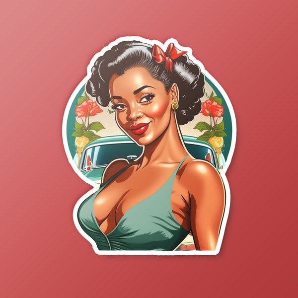 Vintage Bombshell Pin-up Sticker