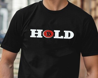 Hold Bitcoin Shirt, Bitcoin Shirt, Bitcoin Tshirt, BTC Tee Shirt, Cryptocurrency Gift, Bitcoin Enthusiast Tee