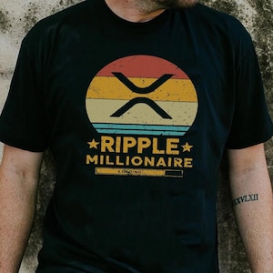 vintage XRP Sunset Ripple Millionaire Chargement d'une chemise cadeau en crypto-monnaie pour les amateurs de crypto