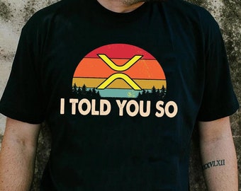 Vintage XRP Sunset Crypto Token Cryptocurrency Gift Shirt For Crypto Enthusiast