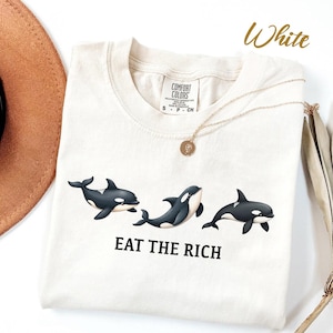 Orca Revolution Comfort Farben Shirt, lustiges Orca-Wal Meme, Essen Sie das reiche Orca-T-Stück, Orca-lustige Wal-Yacht-Shirt, essen Sie das reiche Wal-Shirt