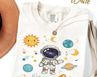 Maglietta astronauta personalizzata Comfort Colors®, maglietta astronauta, maglietta spaziale, maglietta di compleanno astronauta, maglietta astronauta, idea regalo per la famiglia astronauta