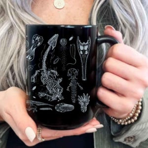 Dinosaurieskelettmugg: Fossilkaffekopp för paleontologälskare, antropologipresent