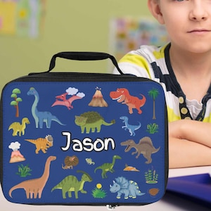 Personalized Dinosaur Lunch Box: Trex Kids Lunchbag