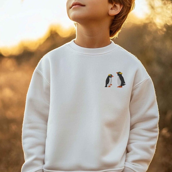 Girl Cute Penguin Sweater with Pom Pom