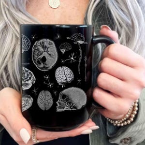 Psykiatermugg: Neurologikaffekopp, Hjärnanatomi-tumbler, Psykiatrisk sjuksköterska-presenter