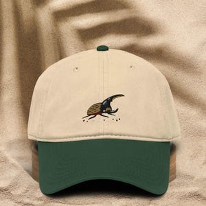 Gorra de insecto bordada: gorra de béisbol con diseño de escarabajo Hércules, artículos para insectos, regalo de entomología
