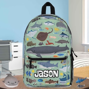 Sac à dos personnalisé animal marin : sac à dos poisson pour enfant