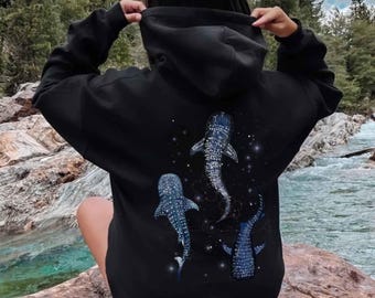 Walhai Hoodie, Walhai Sweatshirt, Meeresbiologie Liebhaber, Strand Pullover, Ozean Geschenk für Frauen