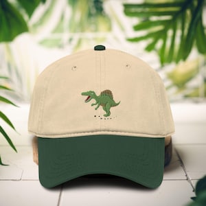 Spinosaurus: Broderad dinosauriekeps, Jurassic Park-gåva, paleontologikeps i bomull