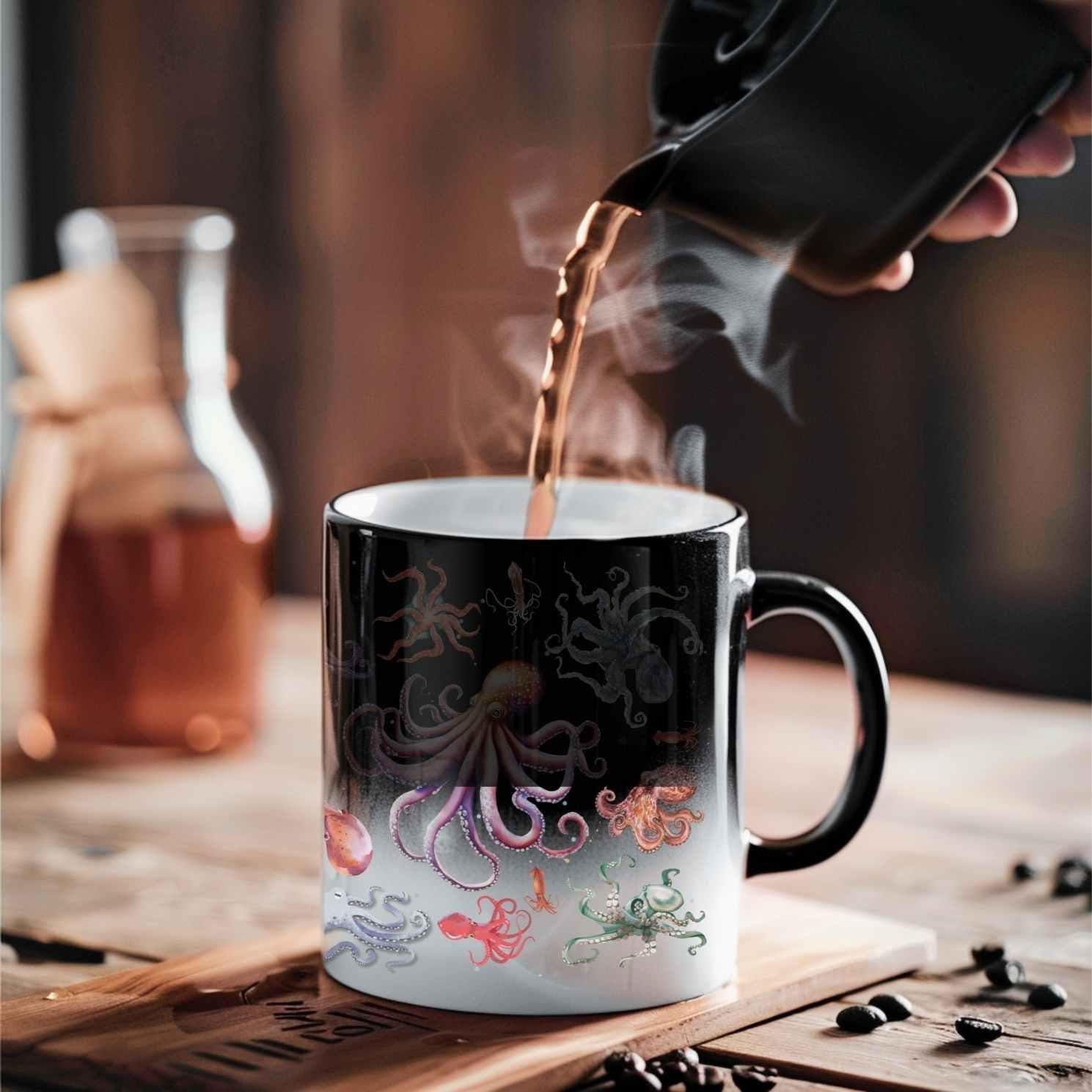 SUMMIT COLLECTION Kraken - Tazza da caffè a forma di teschio, 473,2 ml, con manici di tentacolo di polpo alto 12,7 cm