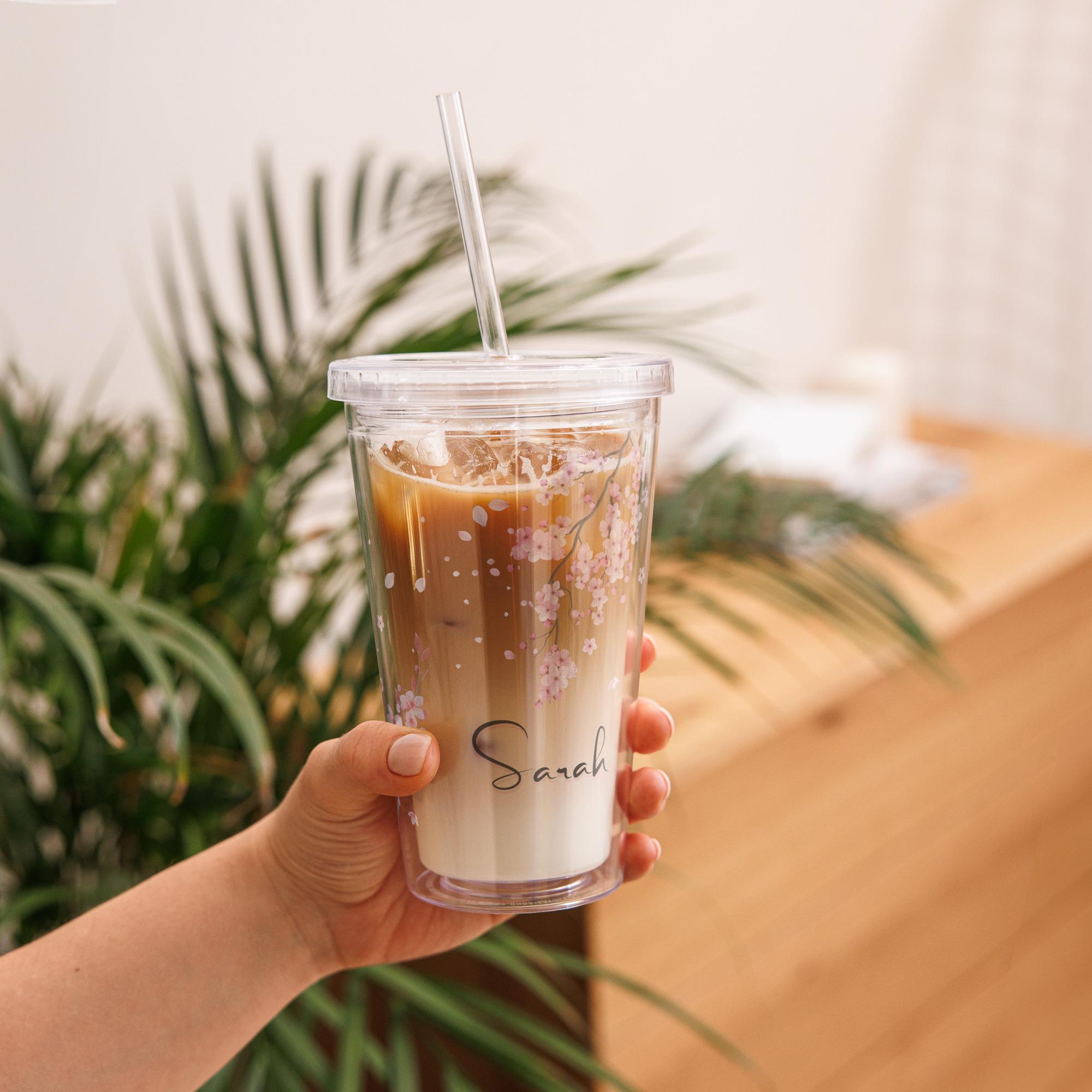 Personalized Cherry Blossom Tumbler: Sakura Stainless Steel Sipper