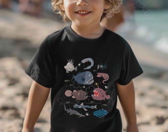 Angler Fish Shirt, Deep Sea Creatures, Deepsea Tshirt, Oceancore Gift