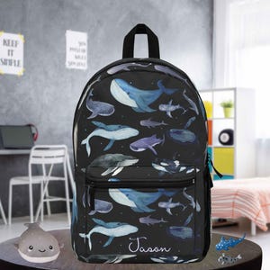 Personalisierter Wal Rucksack: Orca Sea Life Bookbag