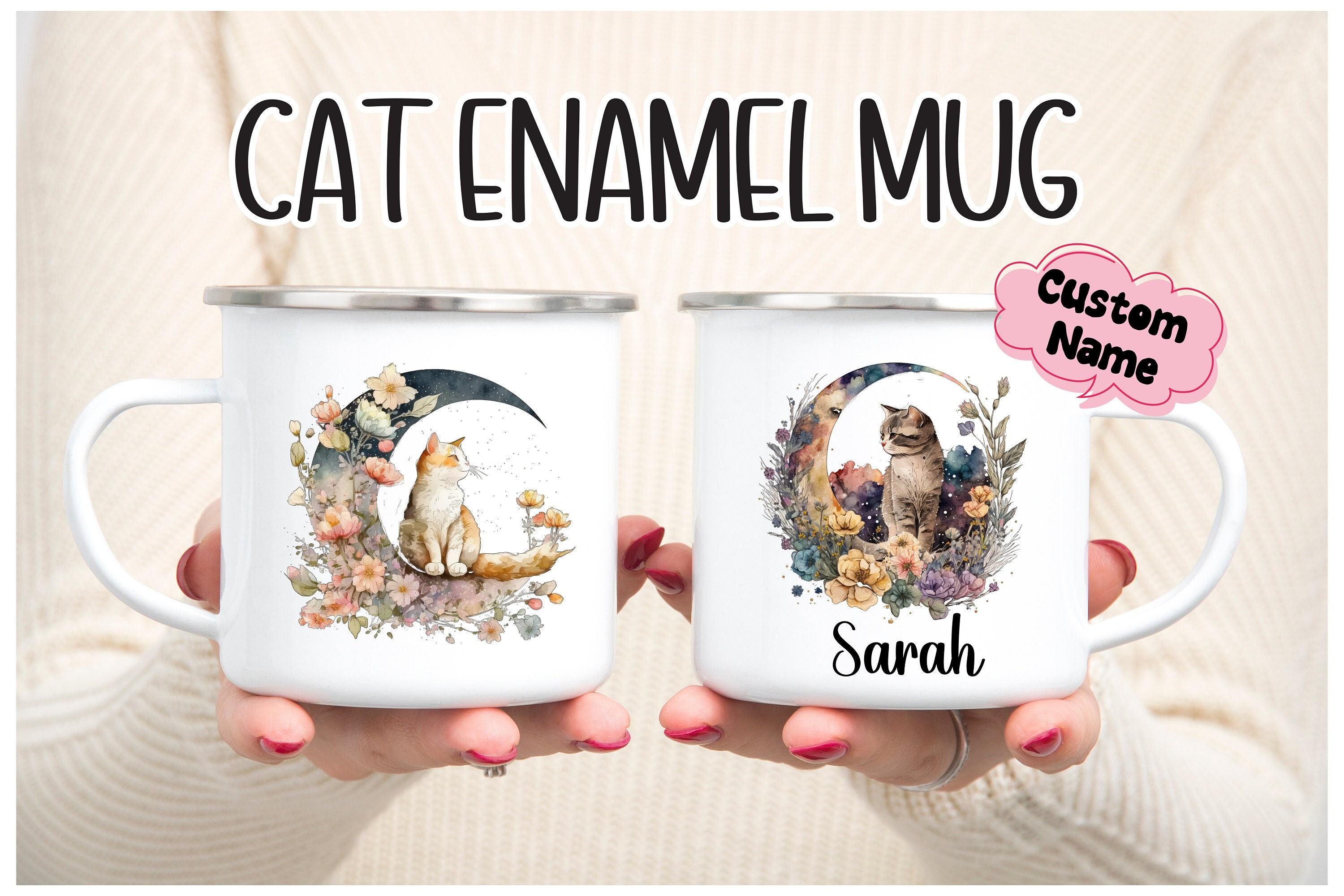 Custom Cat Mug, Ceramic Coffee Mug With Handle, Personalized Cat Mug — Mug  Project