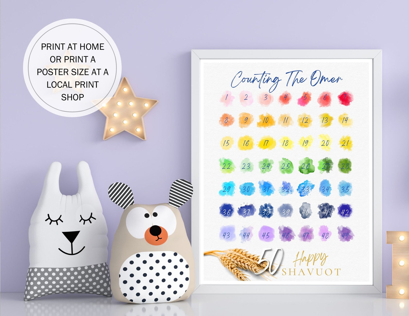 Printable Counting the Omer Activity, Passover Activity, Spring Feast ...