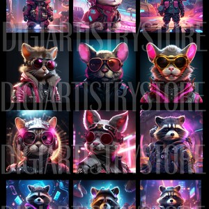Neon Punk Character&#39;s 1 PNG (12)