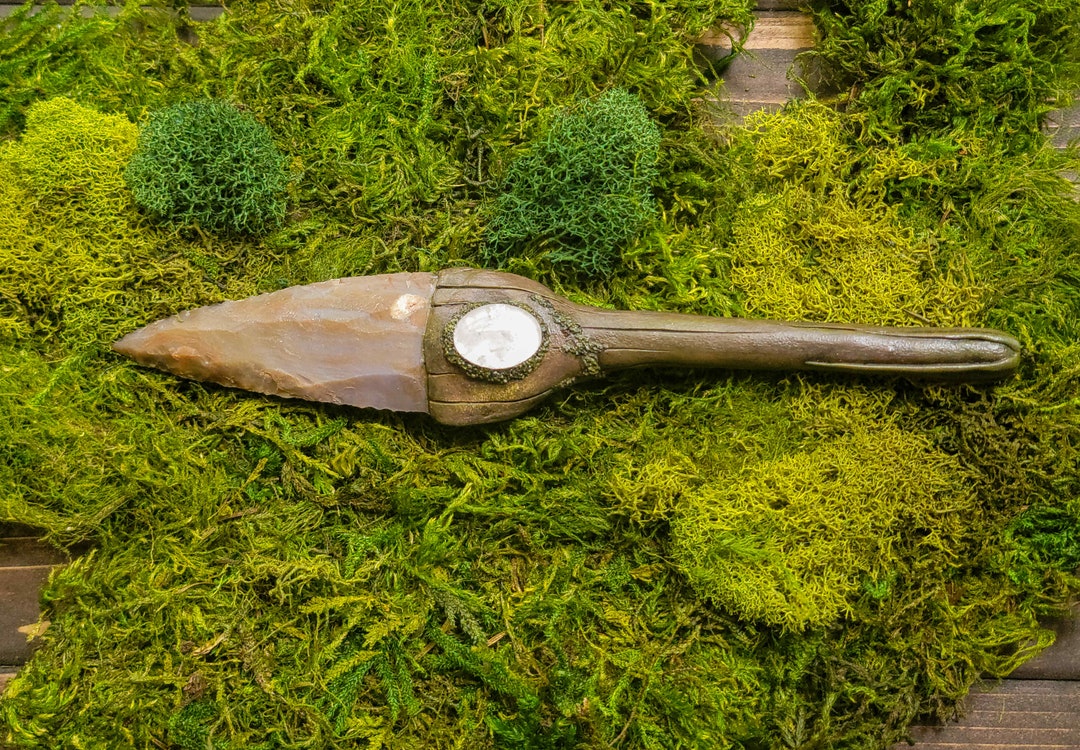 Rose Quartz Athame With Knapped Agate Blade | Wiccan Atheme | Pagan ...