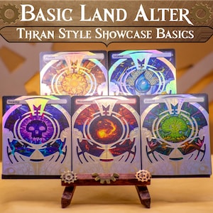 MtG Basic Land Alter DMU Showcase Basic Land MtG Foil Land for Commander EDH MtG Card Alter MtG Gifts for MtG Commander
