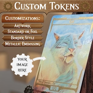 Custom MtG Tokens Custom MtG Card MtG Gift MtG Personalized Card Custom Magic Card Proxy Mtg Birthday Gift MTG token