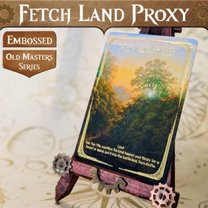Misty Rainforest MTG Fetch Land Proxy MTG Fetchland proxy for Commander proxies MTG Proxy Lands Commander edh Land Proxies Handmade No ai