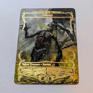 MTG Zombie Token Custom MtG Token Zombie High Quality MtG Token for MtG Commander Token perfect Gift for MtG Players Gift MtG Gift